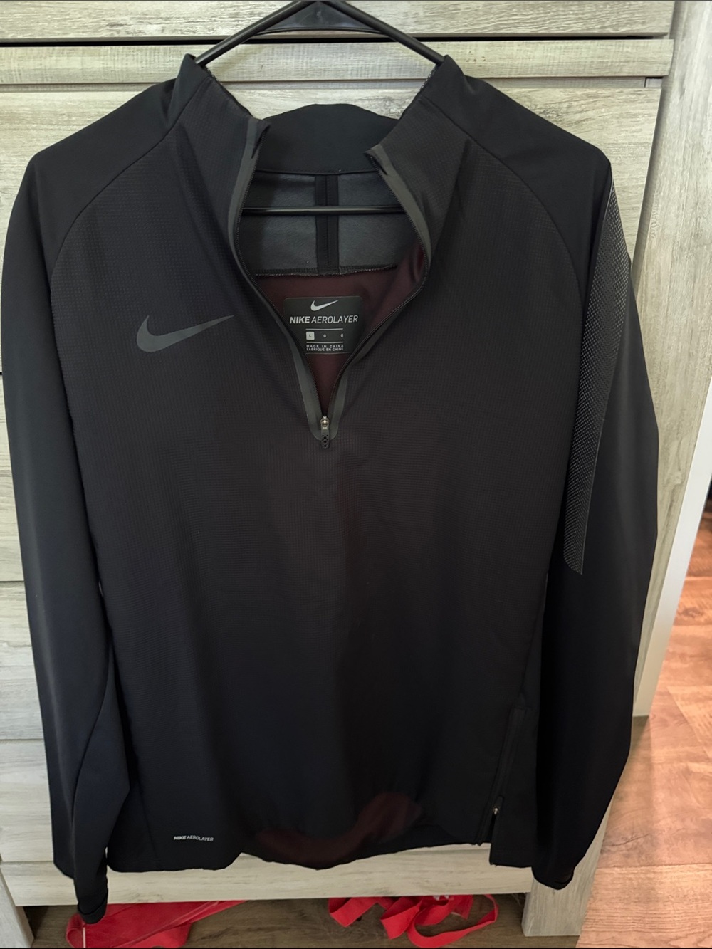 Nike Black Men’s Aerolayer Half-Zip Performance Jacket